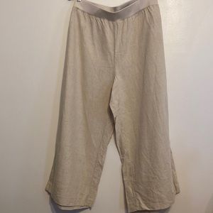 Liz Claiborne linen wide leg capris 0X